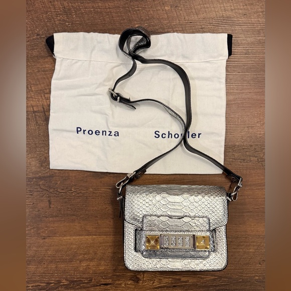 Proenza Schouler Handbags - Proenza Schouler PS11 Metallic Silver Crossbody Bag in sz TINY